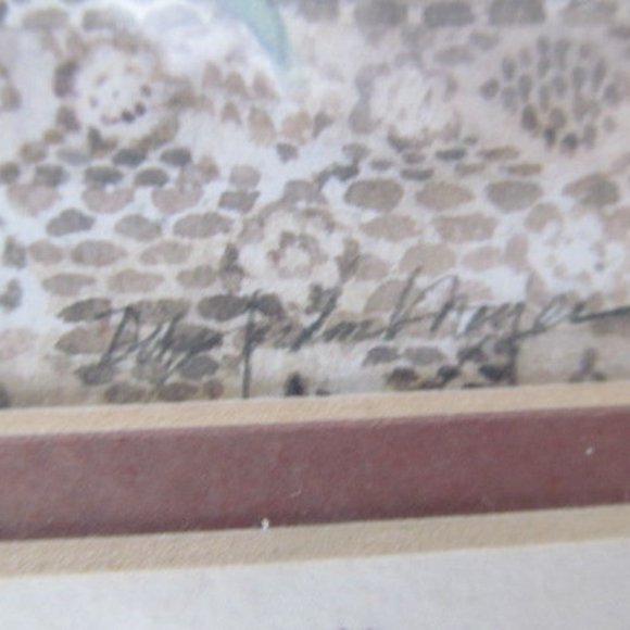 Floppy Ear Bunny Framed Watercolor Painting Framed Oak Easter Bunny Rabbit Decor - Picture 4 of 5